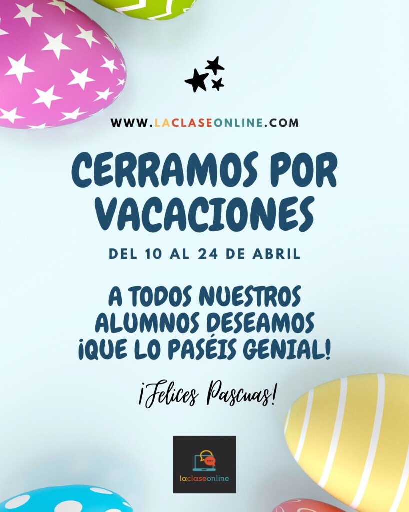 cerramos por vacaciones